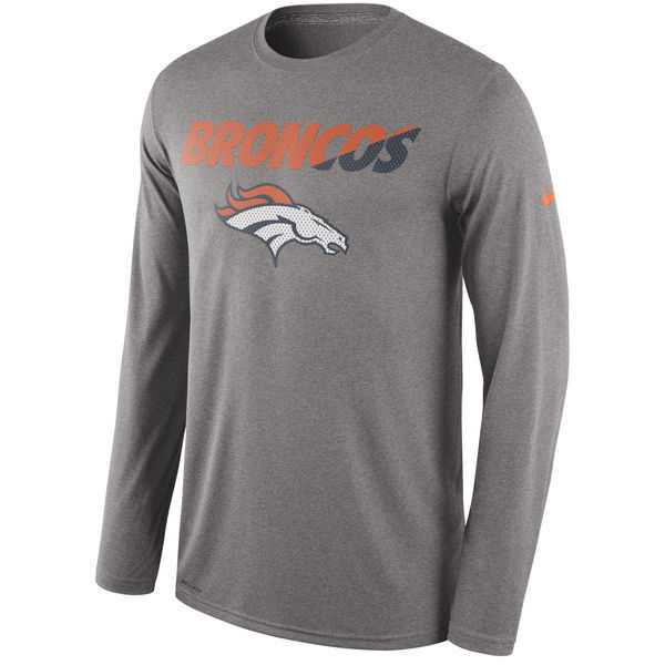 Denver Broncos Nike Legend Staff Practice Performance Long Sleeve WEM T-Shirt - Heathered Gray,We sell and wholesale Denver Broncos Nike Legend Staff Practice Performance Long Sleeve WEM T-Shirt - Heathered Gray on line form chian!